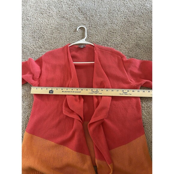 J. Jill Open Front Waterfall Cardigan Size Small Cotton Blend Fall - Picture 8 of 12